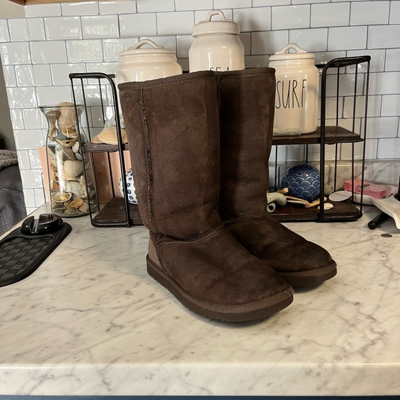 UGG Chocolate Suede tall boot - Picture 1 of 6